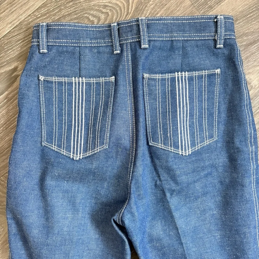 NWOT Tory Burch Runway Cropped Straight Leg Denim Jeans Size 27
